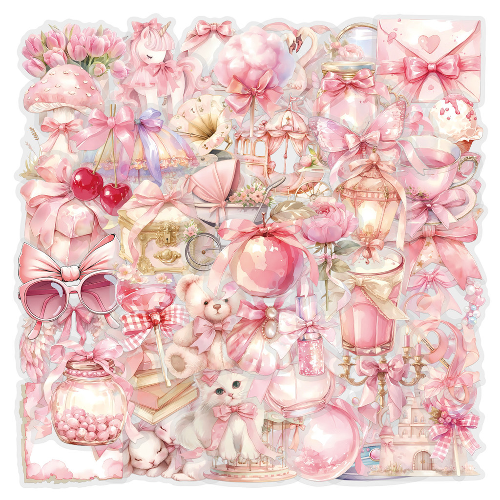 Pet Supplies In Store - Confezione da 60 adesivi rosa Coquette