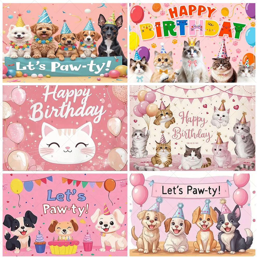Pet Supplies Outlet - Cartoon Cat Dog Tema Compleanno per