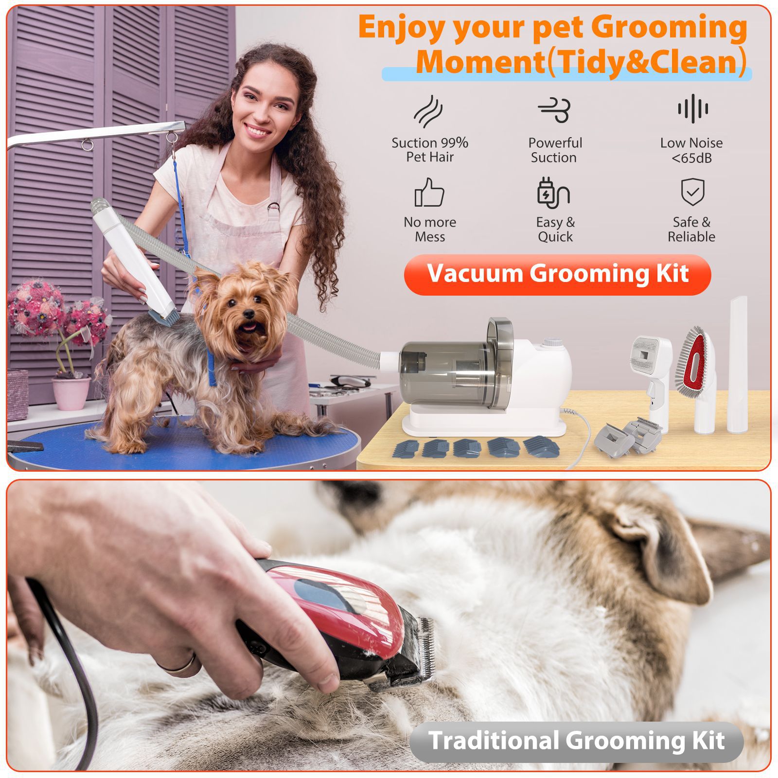 Kit aspirapolvere per toeletta - Dog Grooming Clippers recensione e prezzo